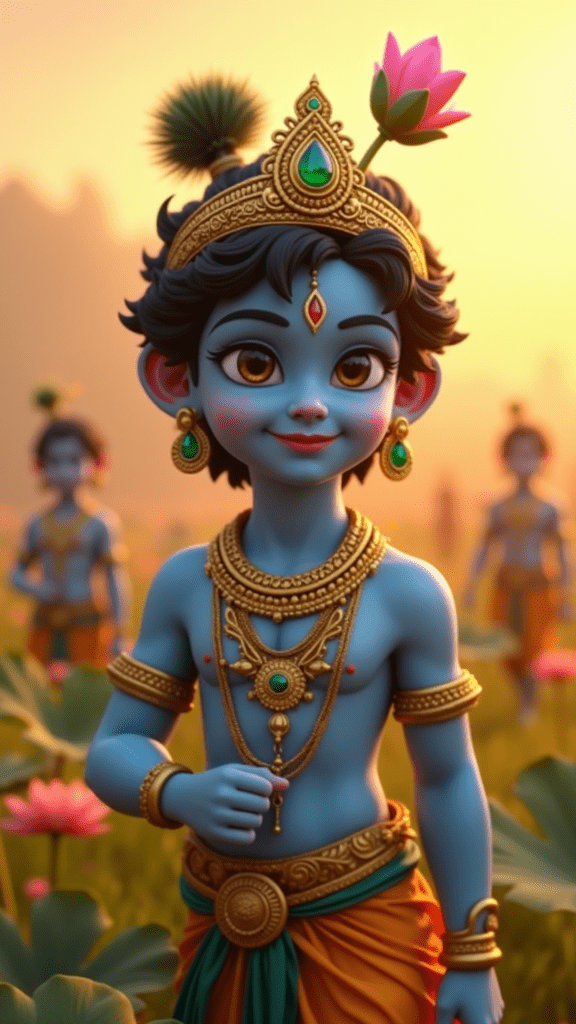 image prompts for shri krishna