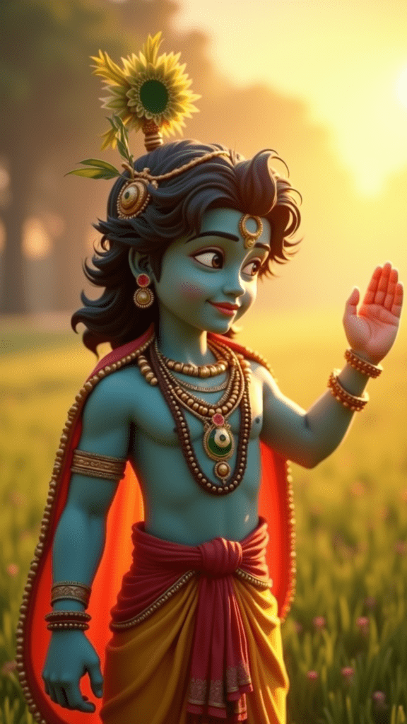 image prompts for shri krishna