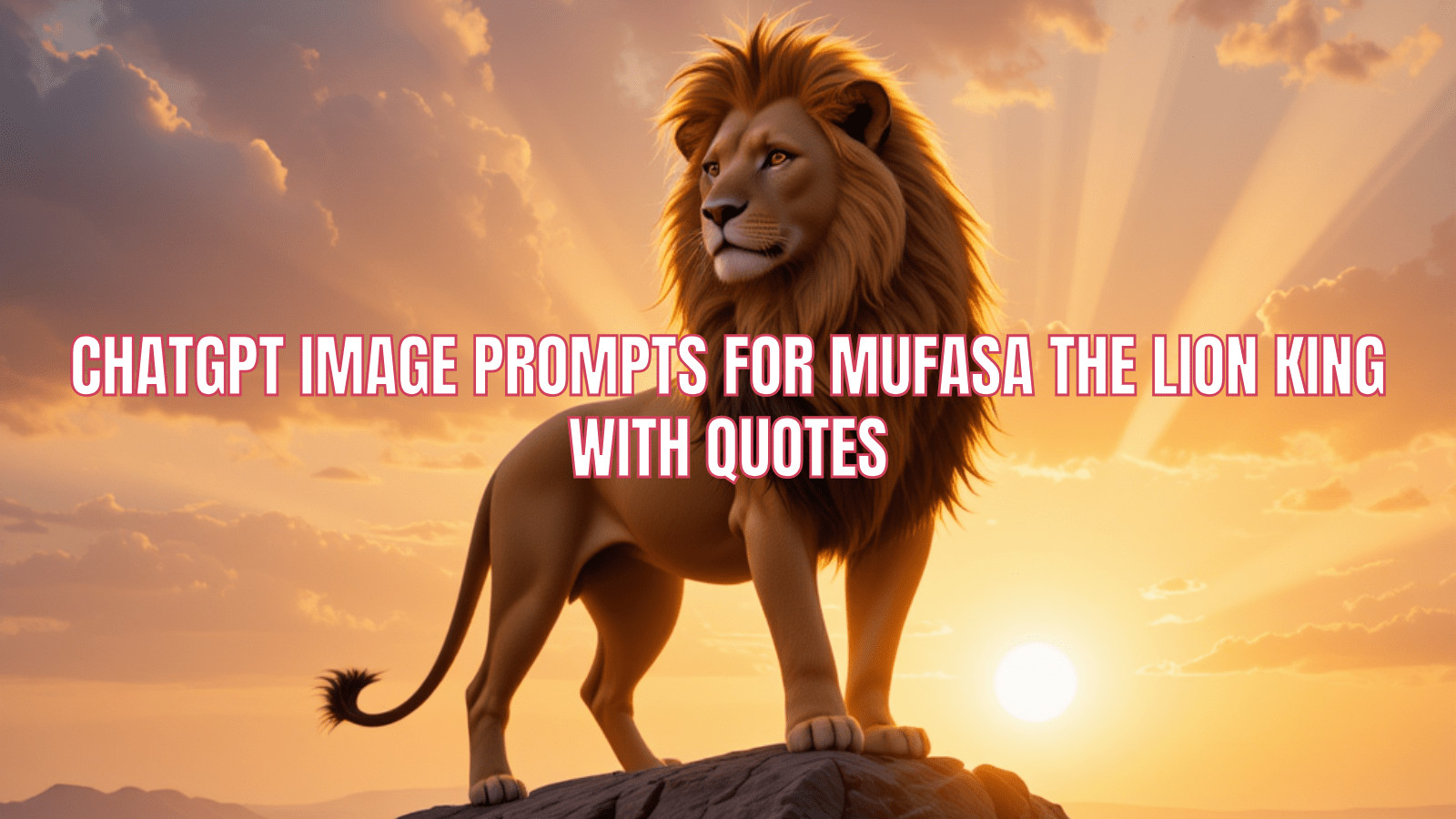 Chatgpt Image Prompts for Mufasa The Lion King With Quotes