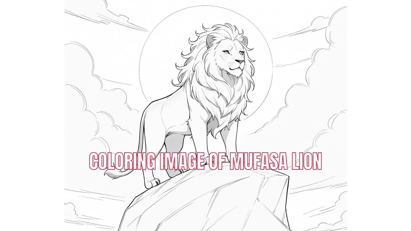 coloring image of mufasa lion