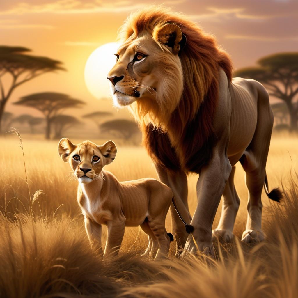 10 anime style image prompts inspired by the lion king