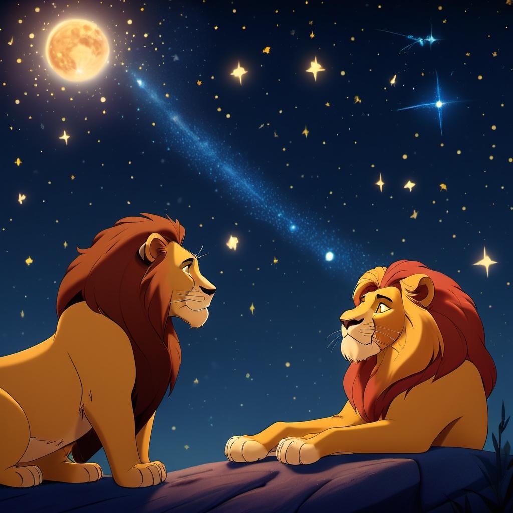 10 anime style image prompts inspired by the lion king