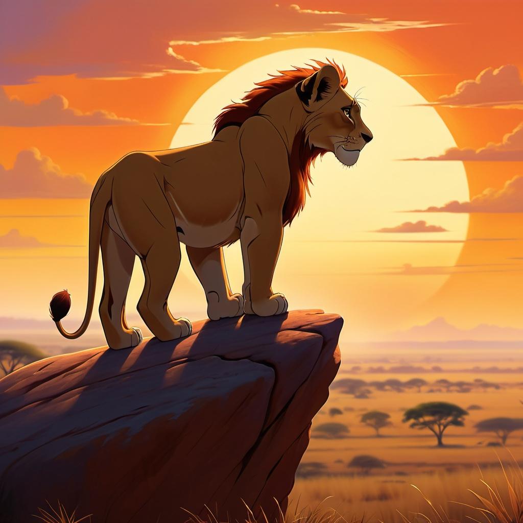 10 anime style image prompts inspired by the lion king