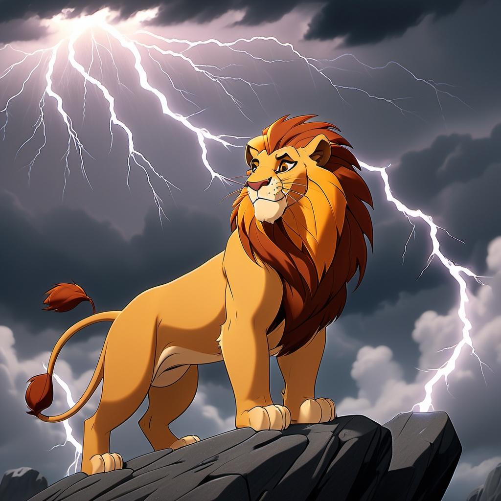 10 anime style image prompts inspired by the lion king