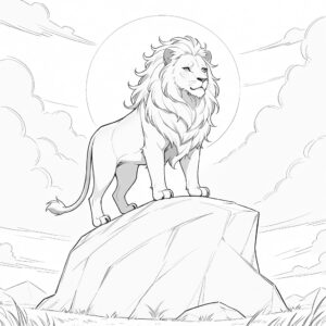 Coloring Image of Mufasa Lion