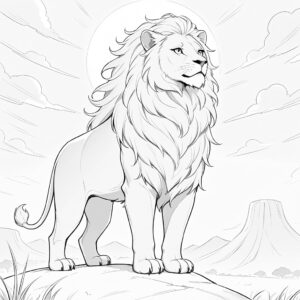 Coloring Image of Mufasa Lion