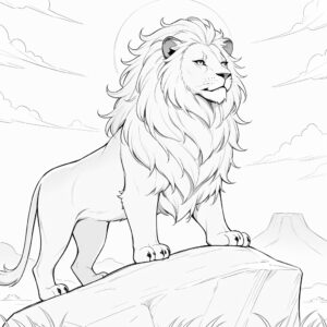 Coloring Image of Mufasa Lion