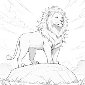 Coloring Image of Mufasa Lion