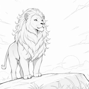 Coloring Image of Mufasa Lion