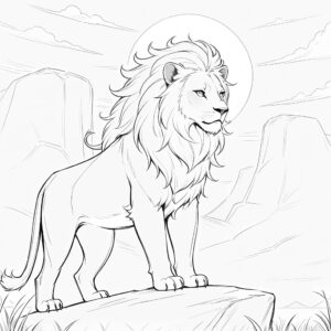 Coloring Image of Mufasa Lion