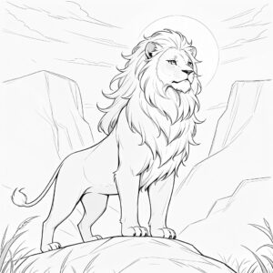 Coloring Image of Mufasa Lion