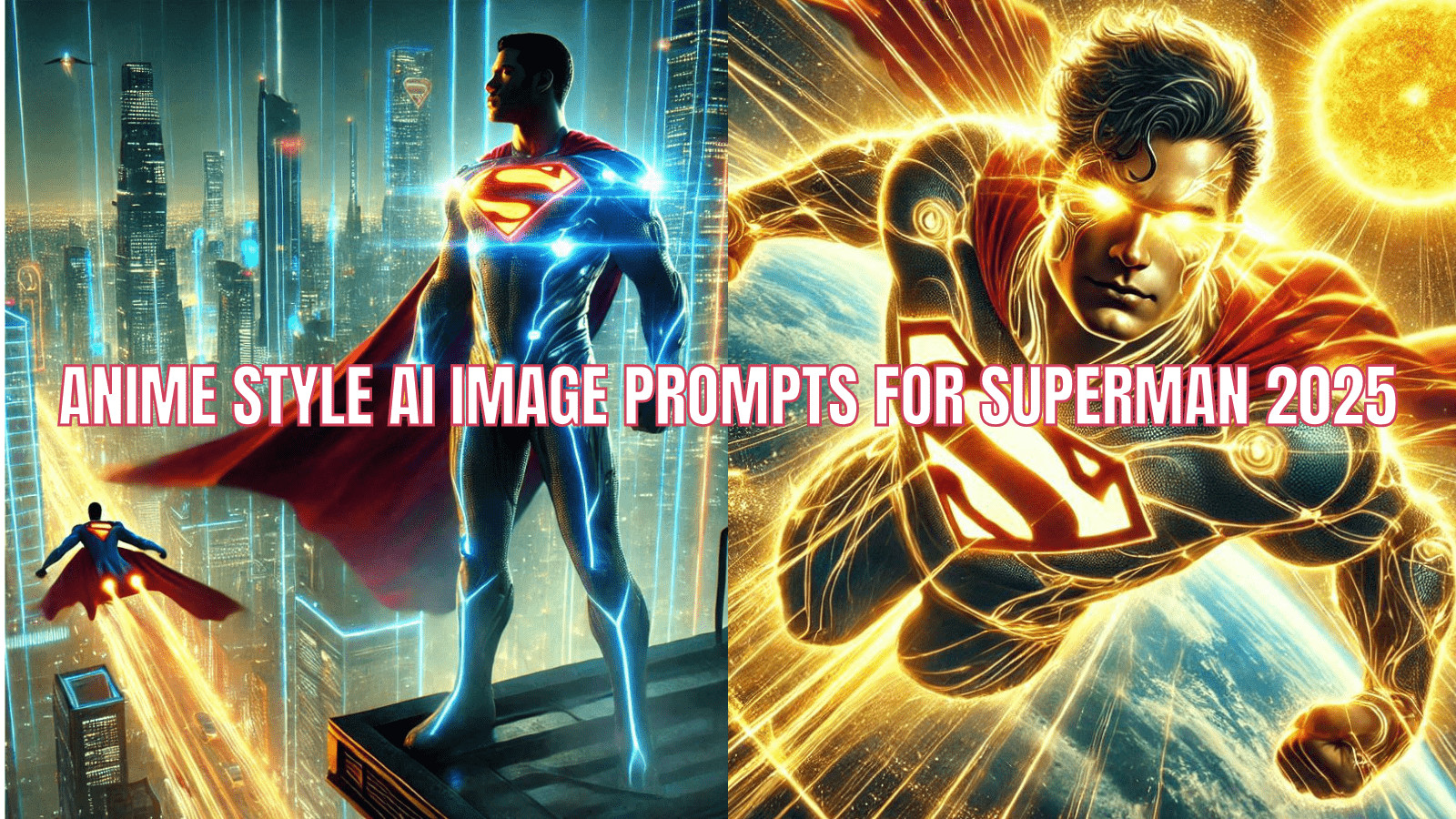 Anime Style AI Image Prompts for Superman 2025