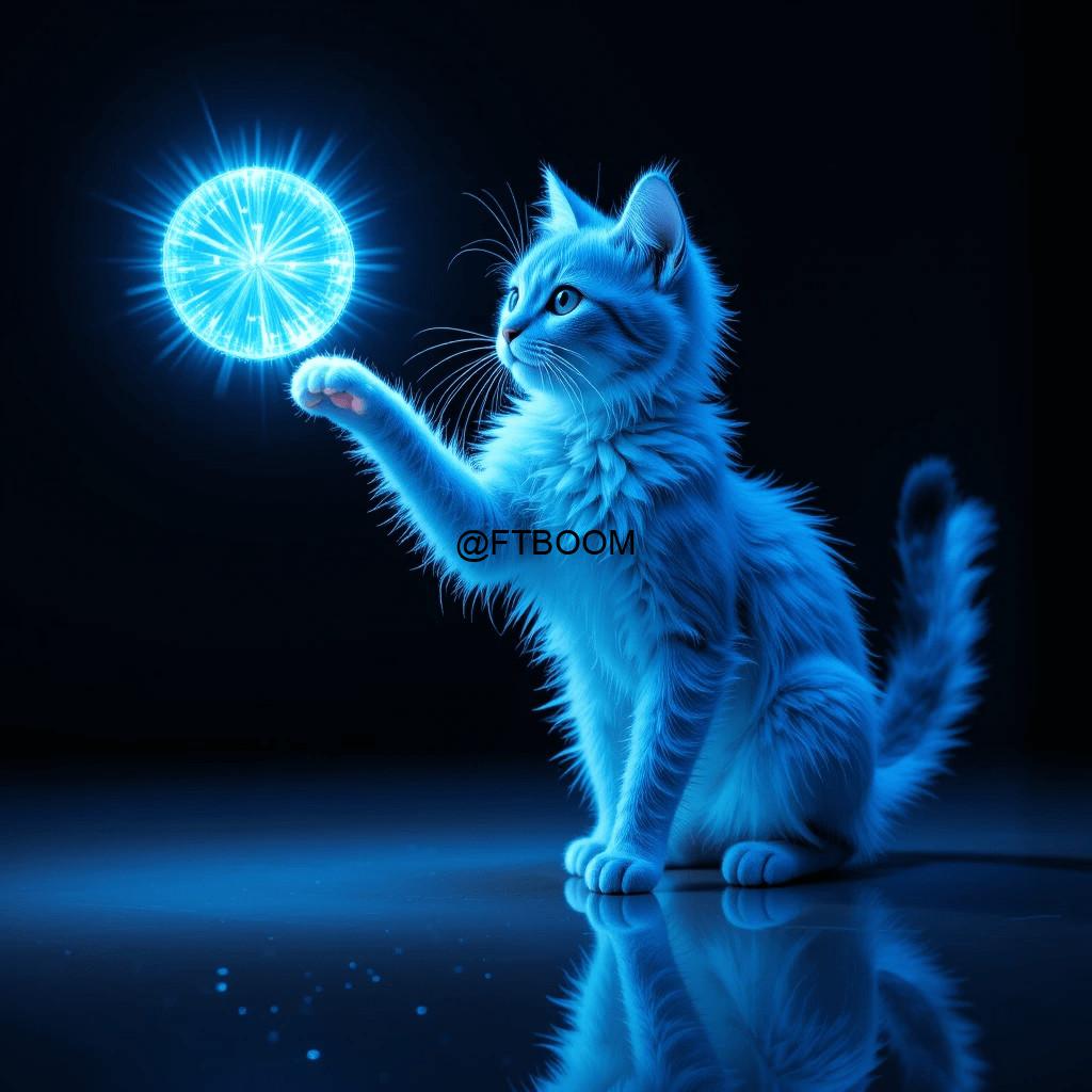 Chatgpt Image Prompts for Neon Blue Cat