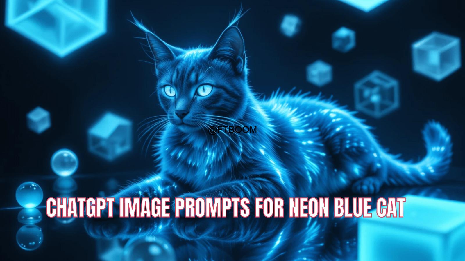 Chatgpt Image Prompts for Neon Blue Cat