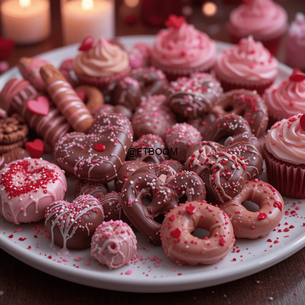 Valentine's Day Chocolate Covered Pretzels