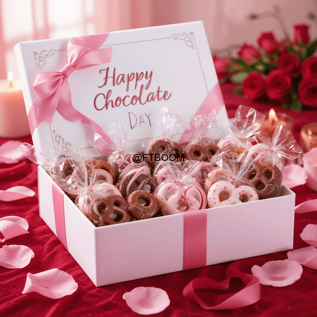 Valentine's Day Chocolate Covered Pretzels