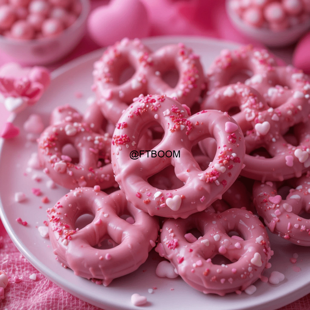 Valentine's Day Chocolate Covered Pretzels