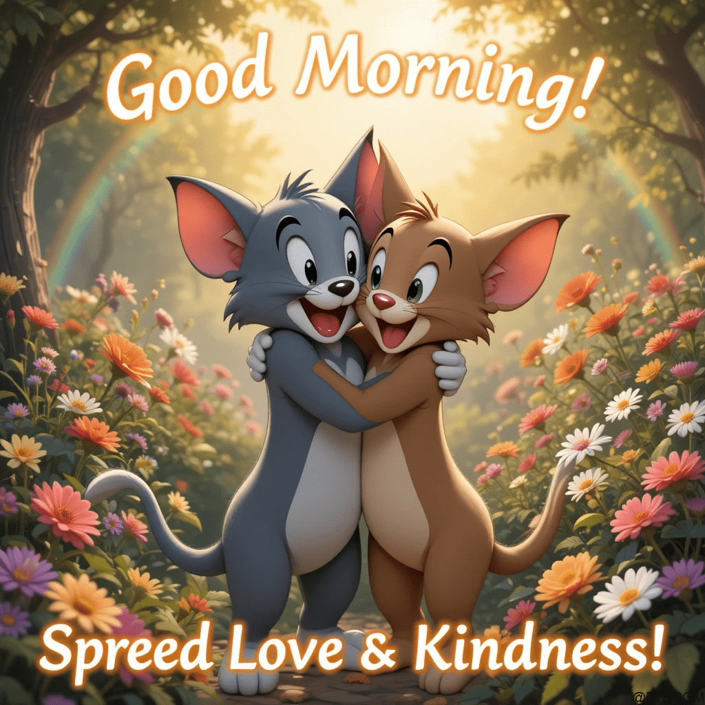 Chatgpt Image Prompts for Tom and Jerry Good Morning Images