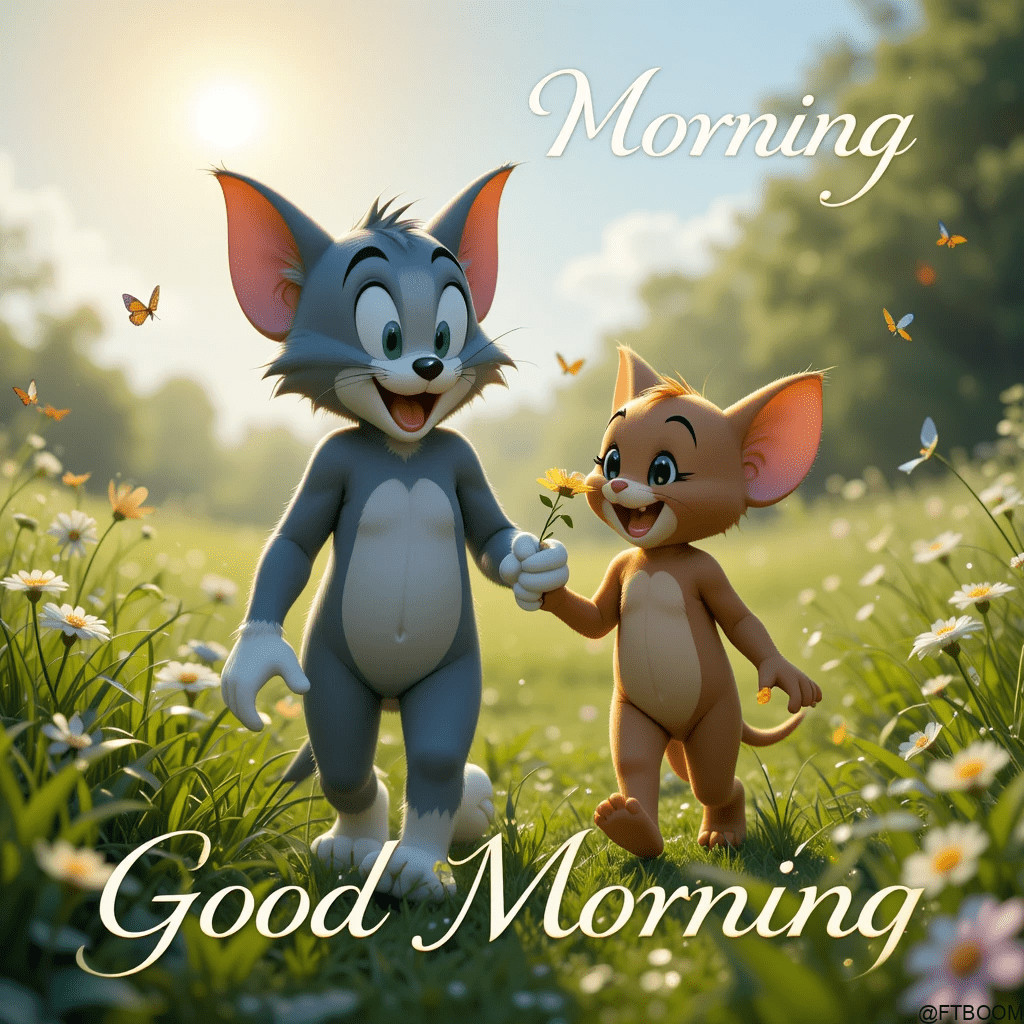 Chatgpt Image Prompts for Tom and Jerry Good Morning Images