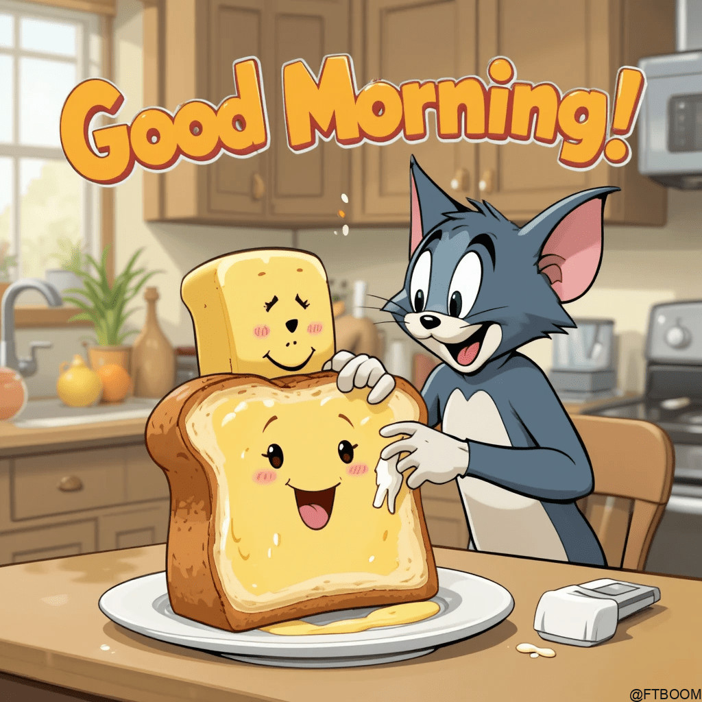 Chatgpt Image Prompts for Tom and Jerry Good Morning Images