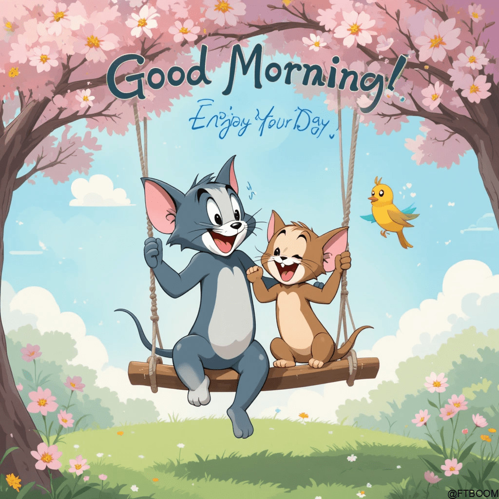 Chatgpt Image Prompts for Tom and Jerry Good Morning Images