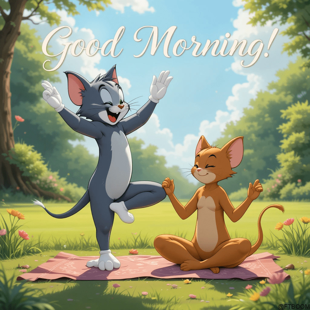 Chatgpt Image Prompts for Tom and Jerry Good Morning Images