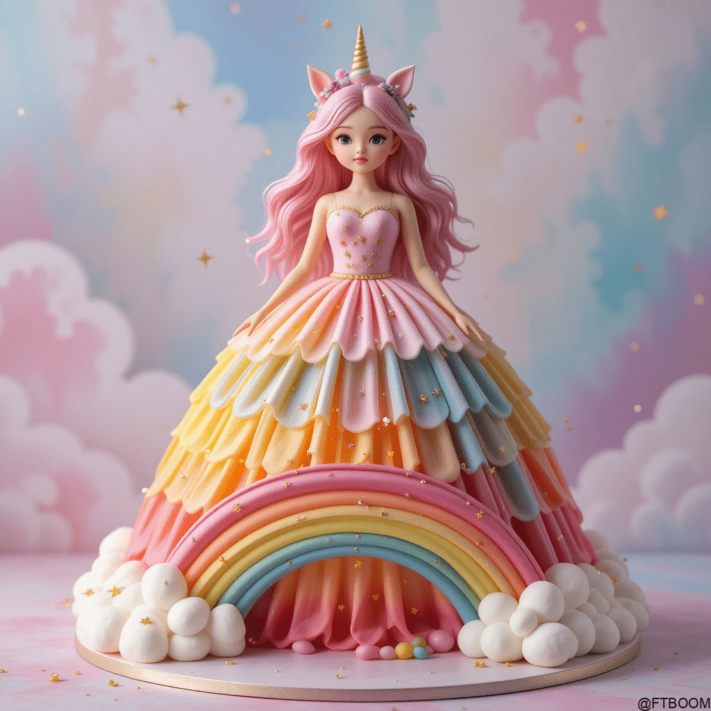 Chatgpt Image Prompts for Doll Cake Images