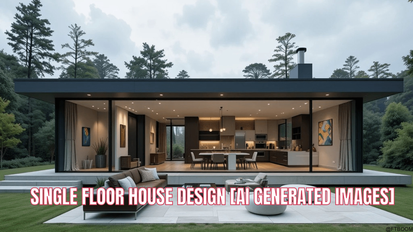 Single Floor House Design [AI Generated Images]