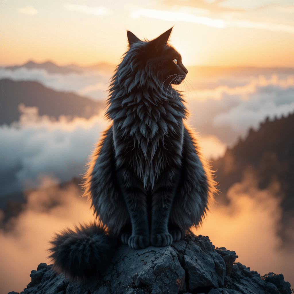 Chatgpt Prompts for Black Smoke Maine Coon Cat Images