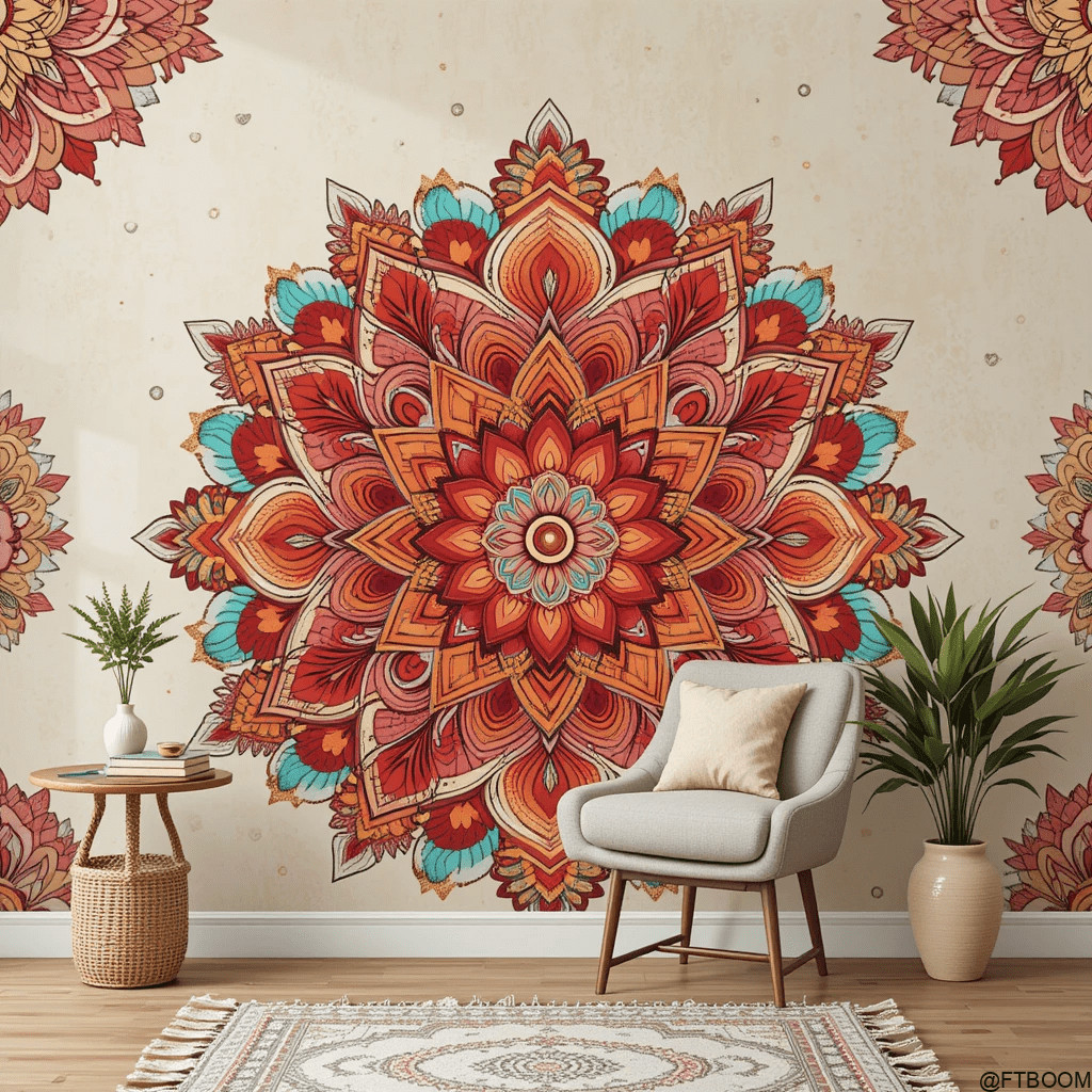 Chatgpt Prompts for Mandala Wallpaper for Walls