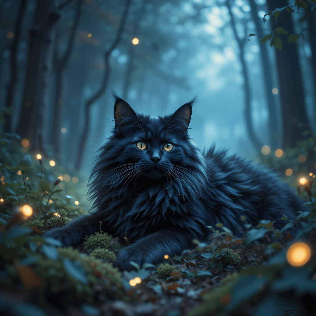 Chatgpt Prompts for Black Smoke Maine Coon Cat Images