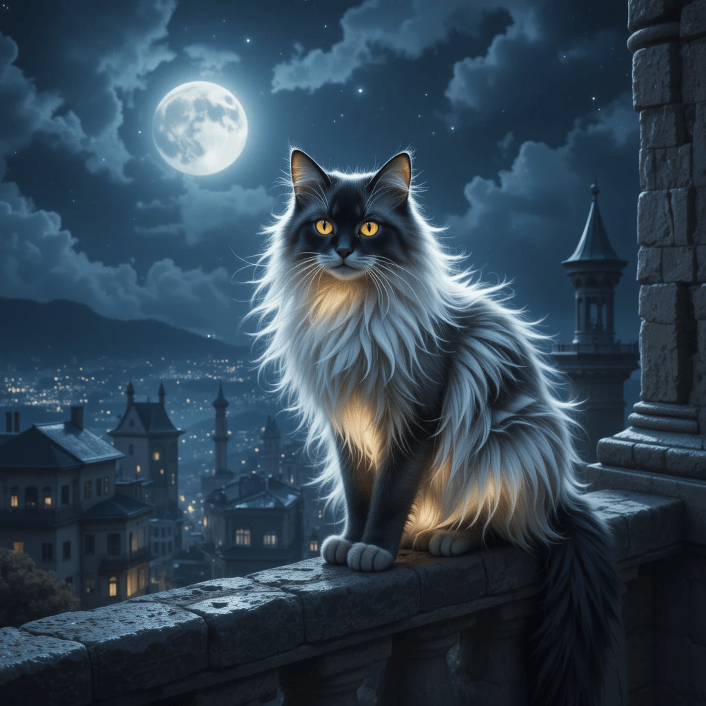 Chatgpt Prompts for Turkish Angora Cat Black and White 4 Turkish Angora Cat Black and White